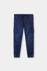 Boys Straight Fit Dark Blue Six Pocket Trouser
